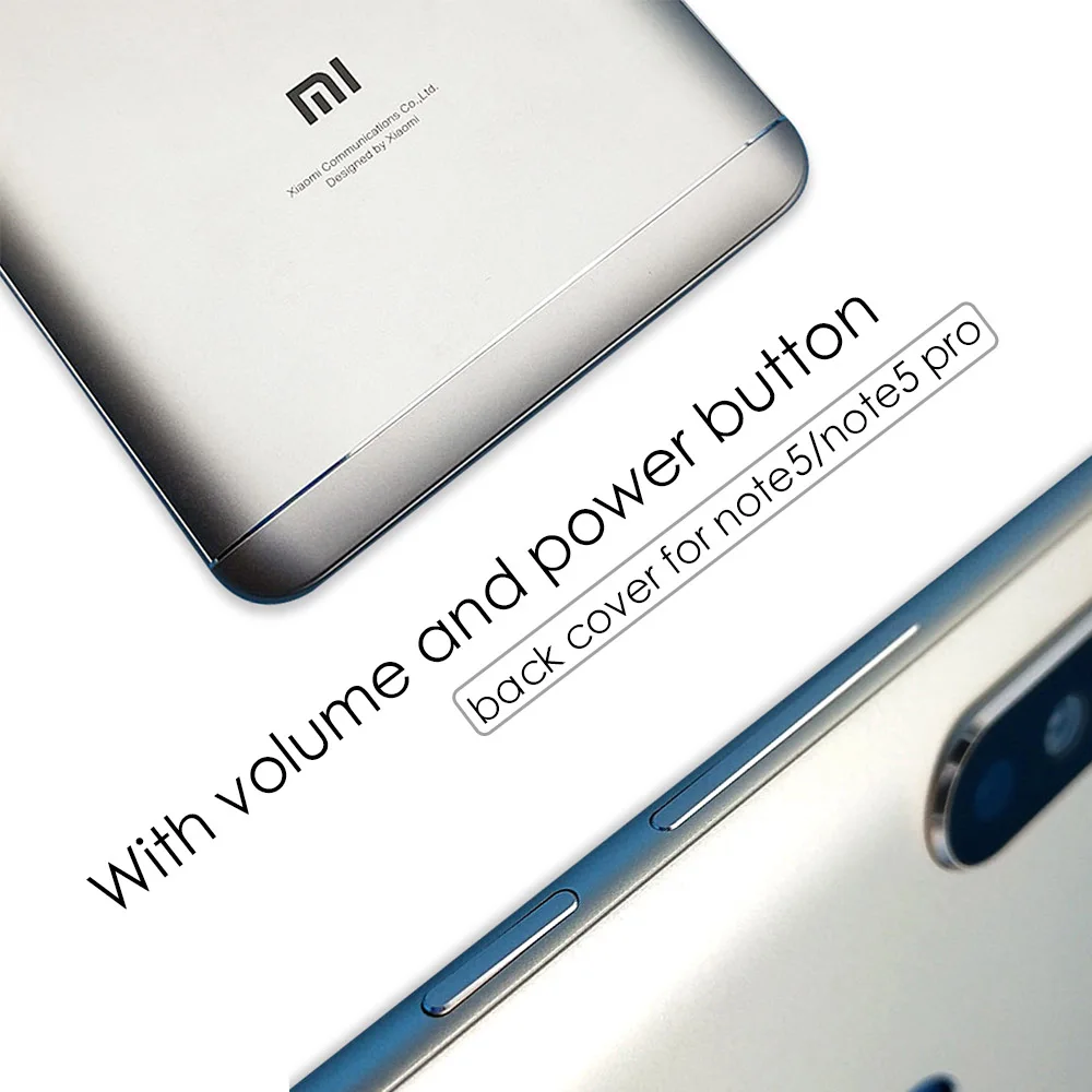 OEM для Xiaomi Redmi Note 5 крышка батареи задняя дверь корпус Redmi note 5 Pro+ объектив камеры и боковые клавиши кнопки Замена