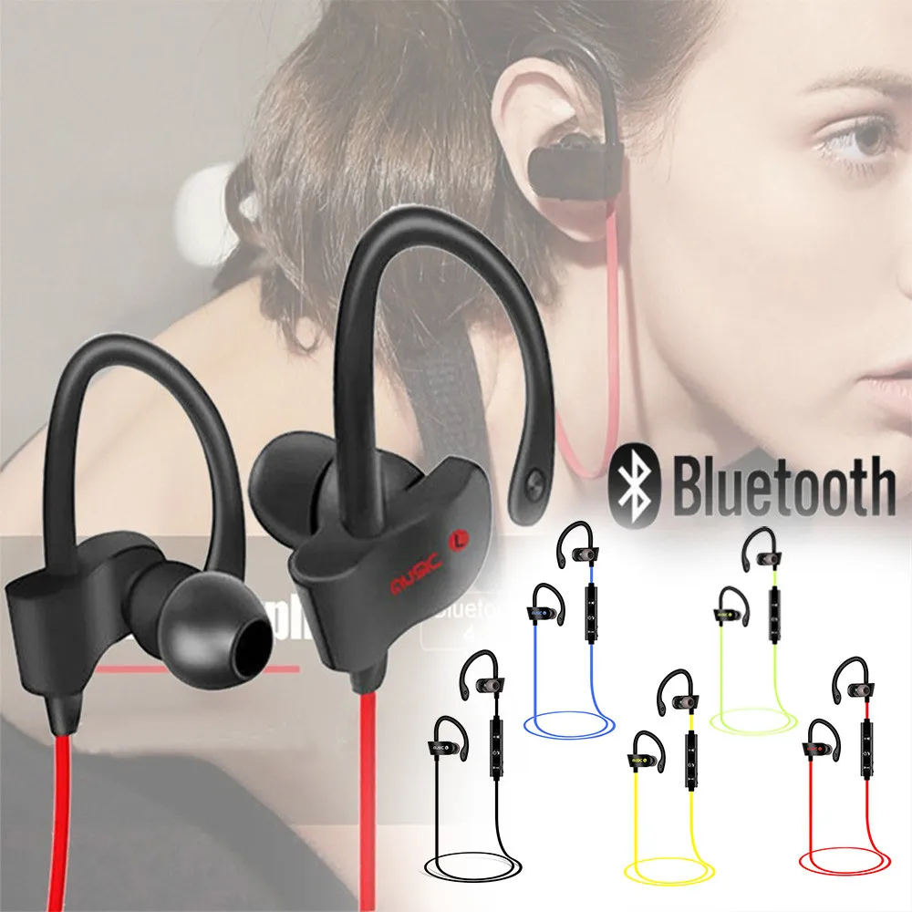 Беспроводная Bluetooth гарнитура спортивные наушники с защитой от пота