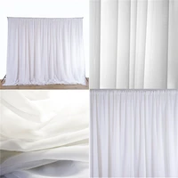 white sheer silk cloth drapes panels hanging curtains photo backdrop wedding party events diy decoration textiles 2 4x1 5m