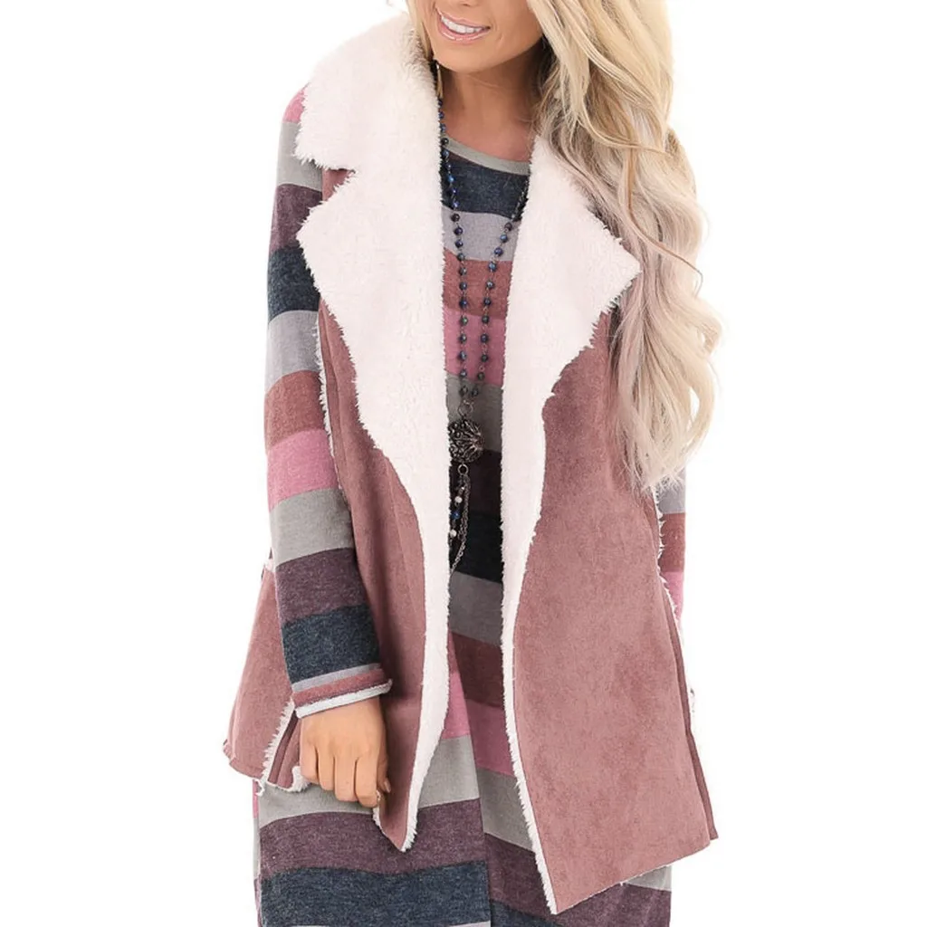 Женский жилет из искусственного меха повседневный удобный искусственной замши с