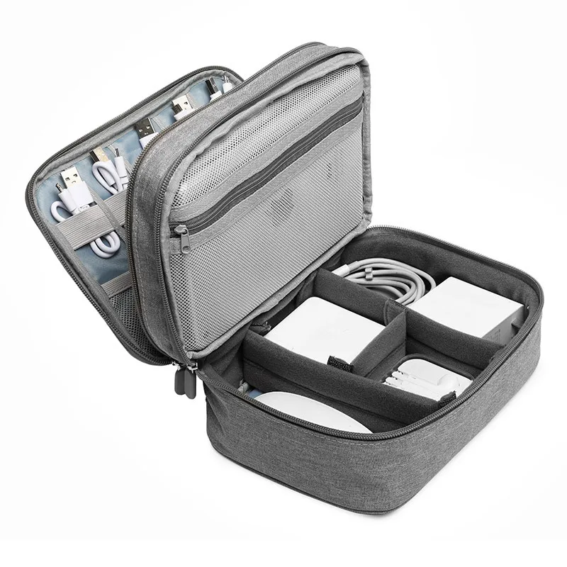 Большая вместительная кабельная сумка дорожная цифровая для хранения