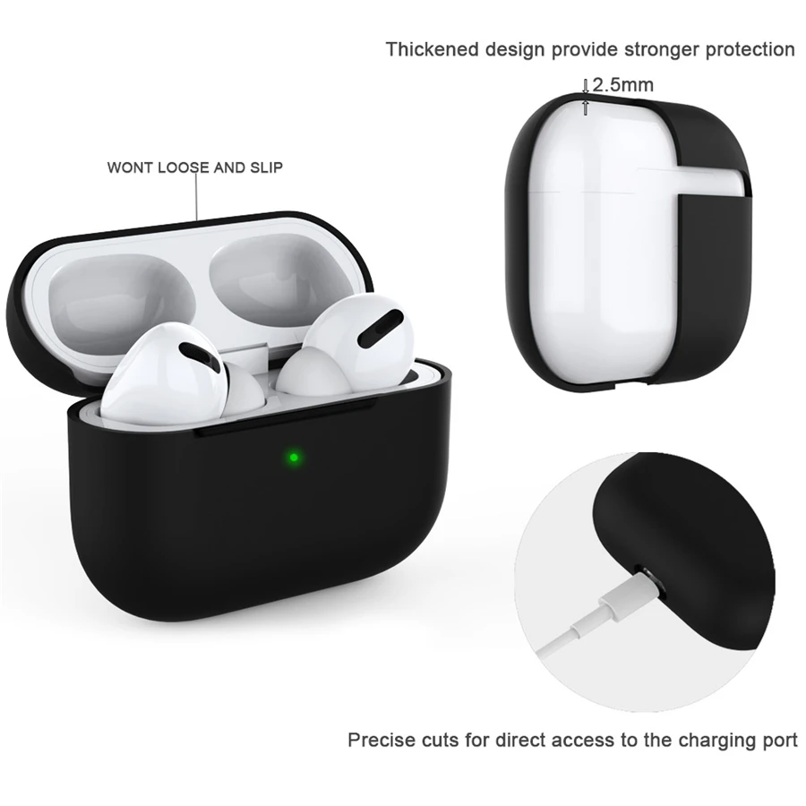 Силиконовый чехол для наушников из ТПУ защитный AirPods аксессуары кожи силиконовый
