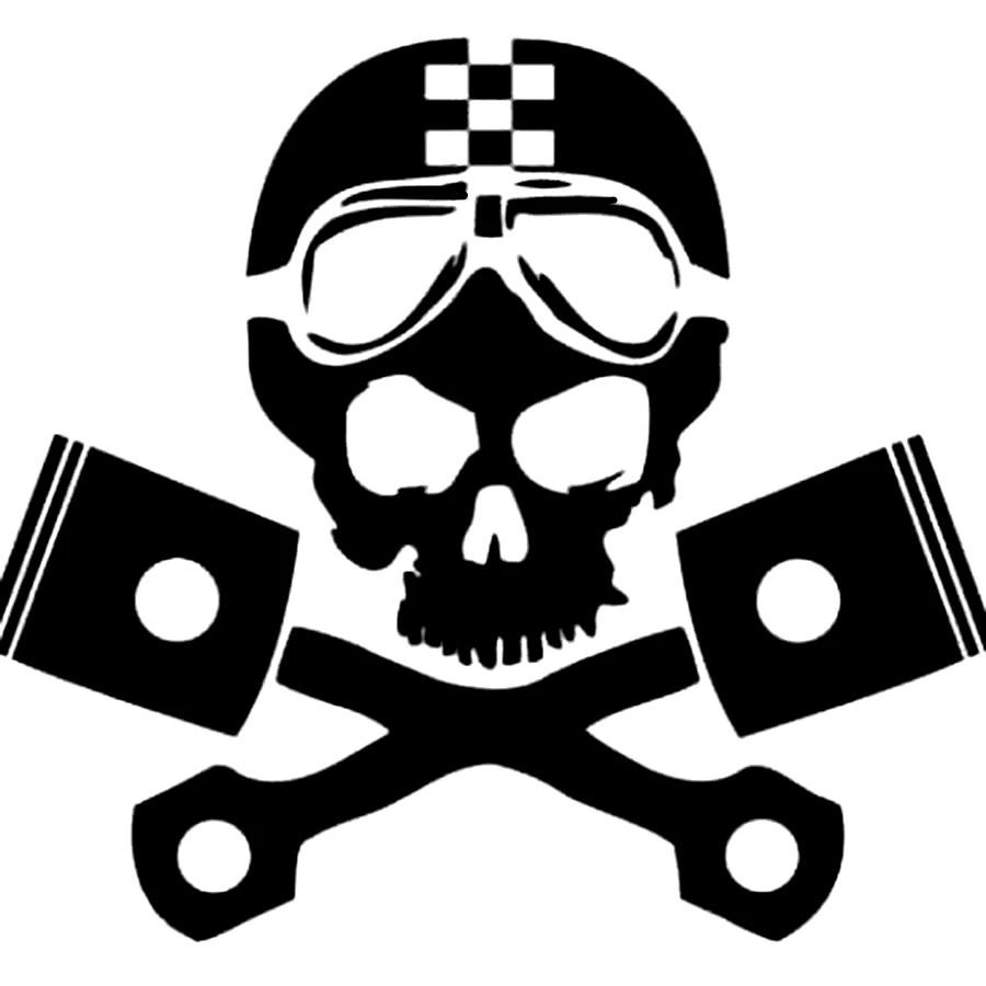 CS 1650#20*18см наклейки на авто череп и поршня водонепроницаемые машину наклейка для