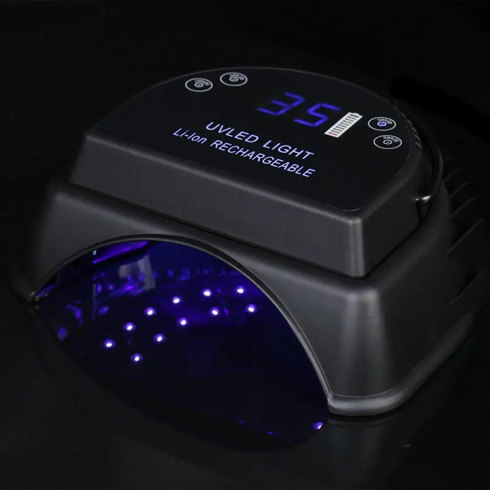 Professional Cordless LED Nail Lamp 64W UV Nail Lamp Rechargeable with Battery Design UV Lamp Light High Power enlarge