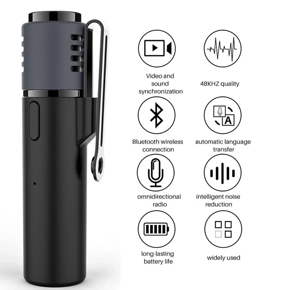 Беспроводной петличный микрофон Bluetooth с креплением на лацкан запись лекций и