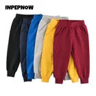 Осень 2021, детские штаны INPEPNOW для мальчиков и девочек, спортивные штаны, хлопковые детские брюки, школьные штаны, одежда для подростков CK102