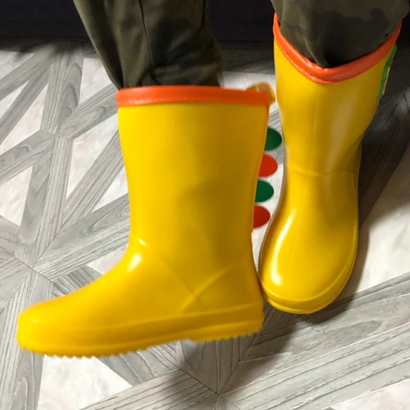 DRIPDROP Резиновые сапоги детские Непромокаемые для мальчиков и девочек с рисунком