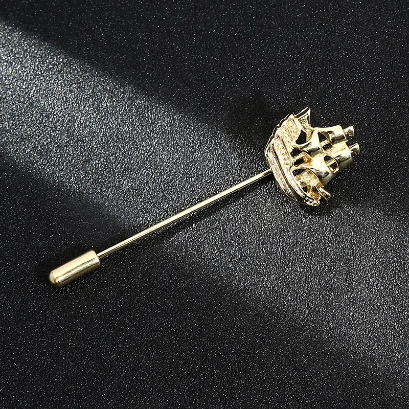 Металлические броши в стиле ретро с листьями и цветами золотого цвета животные