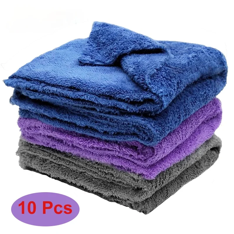 

3/5/10 pcs Extra Soft Car Wash Microfiber Towel Car Cleaning Drying Cloth Car Care Cloth Detailing Car WashTowel Never Scrat