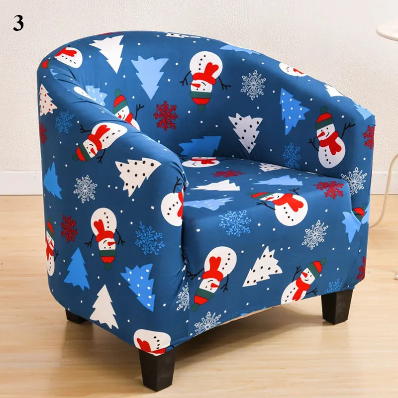 

Printed Elastic Sofa Cover Armchair Seat Solid Color Chair Cover Semi-circle Chair Cover Dustproof Home Chair Decoration