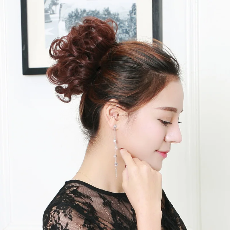 Кудрявые волосы хвосты натуральные накладные женские прически термостойкие