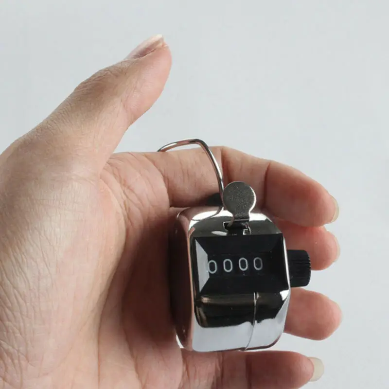 

Mechanical 4-Digit Tally Counter Handheld Palm Clicker Manual Number Counting
