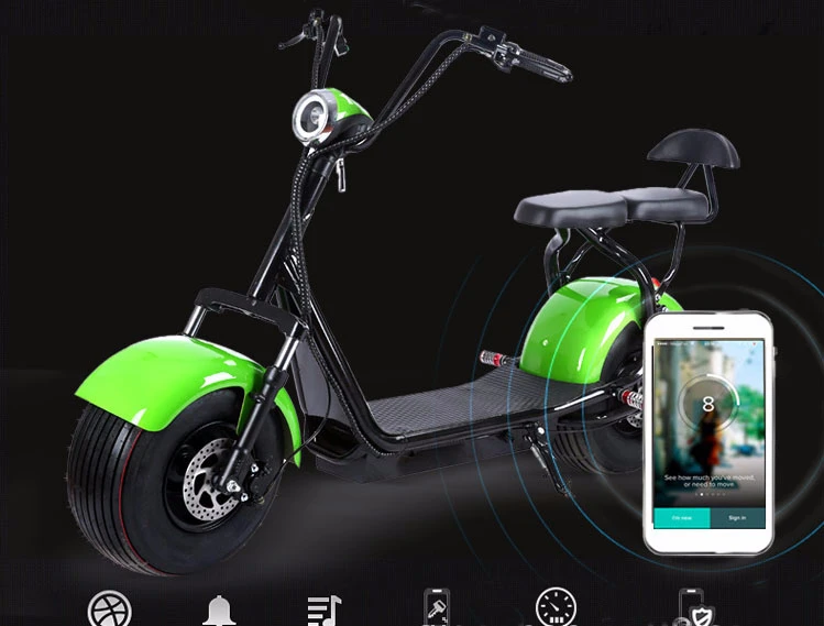 Электрический скутер для взрослых Citycoco велосипед 1000 Вт 60 В 12А литиевый с HD Bluetooth