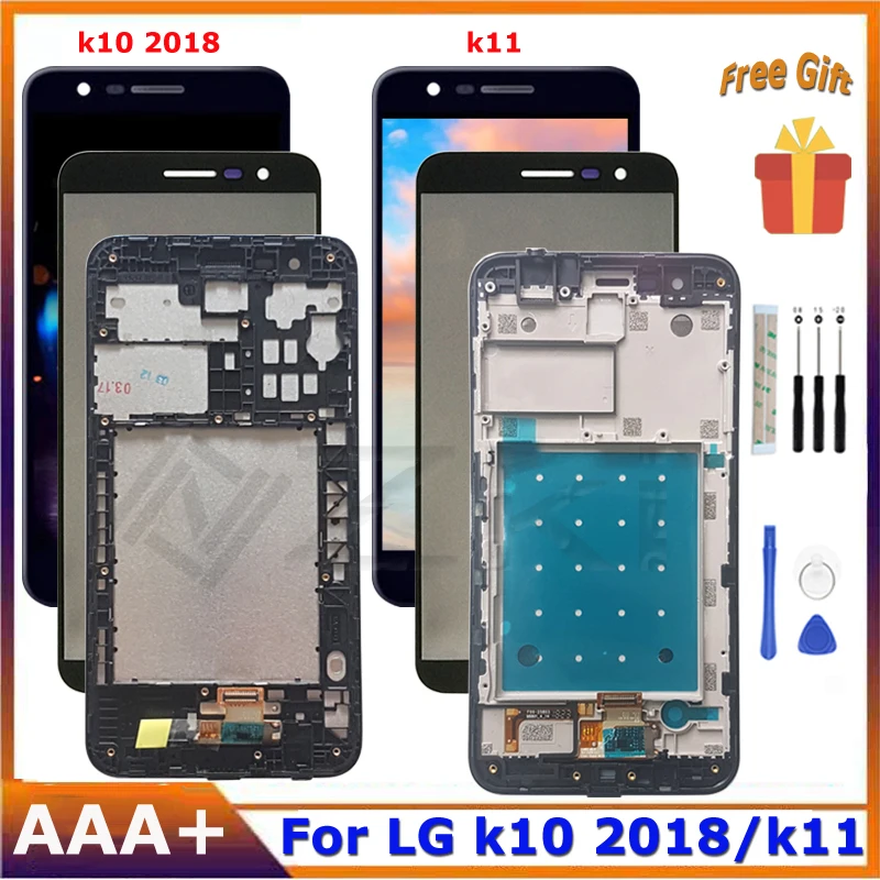 

ЖК-дисплей 5,3 дюйма AAA + для LG K10 2018, сенсорный экран с рамкой для K11, дисплей совместимый с K30 X410, дигитайзер в сборе, запасные части