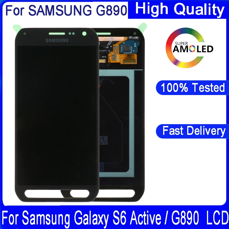 Оригинальный 5 1 &quotдля Samsung Galaxy S6 активный ЖК G890 G890A дисплей сенсорный экран