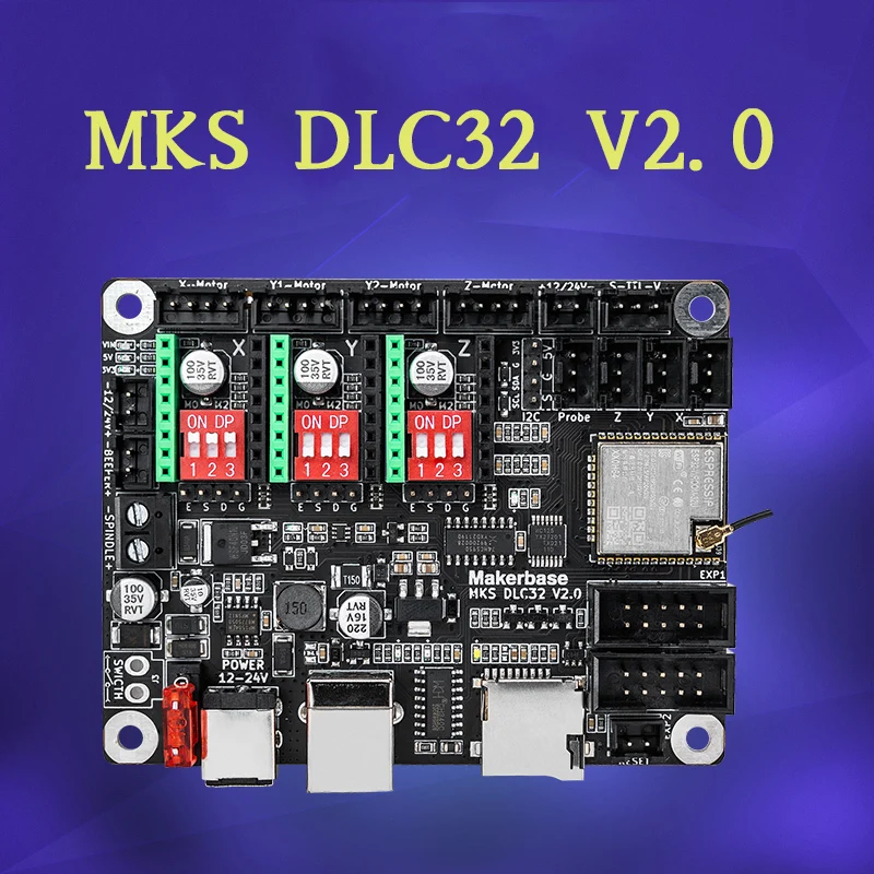 Makerbase MKS DLC32 Автономный контроллер 32 бит ESP32 WIFI GRBL TFT сенсорный экран для фотографий