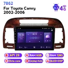 Автомагнитола 6 + 128G QLED Carplay для Toyota Camry 5 XV 30 2001-2006, мультимедийный видеоплеер, навигация GPS, Авторадио