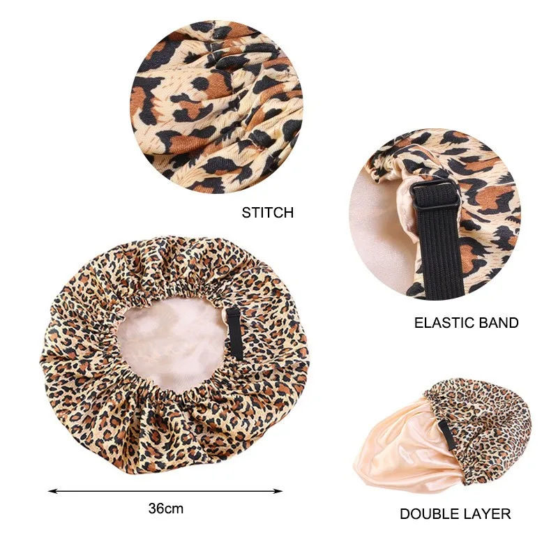 Элегантная шапочка для ухода за волосами Женский тюрбан с принтом ночного сна