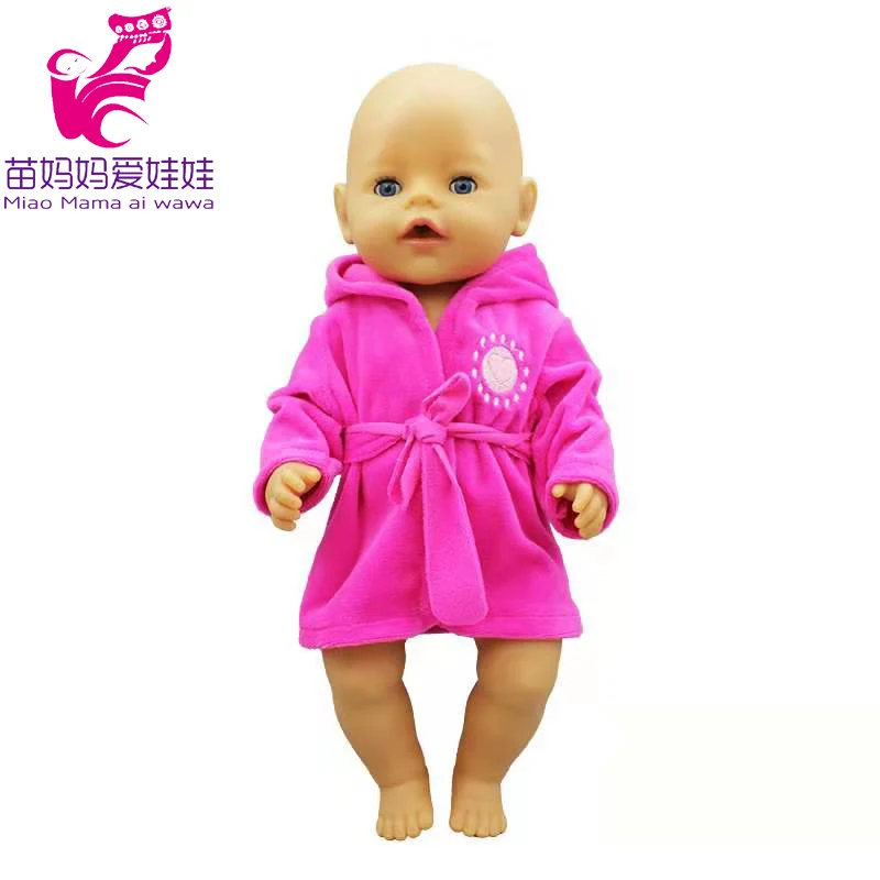 Кукольная одежда для куклы 43 см банный халат с котенком пижама кукла набор одежды