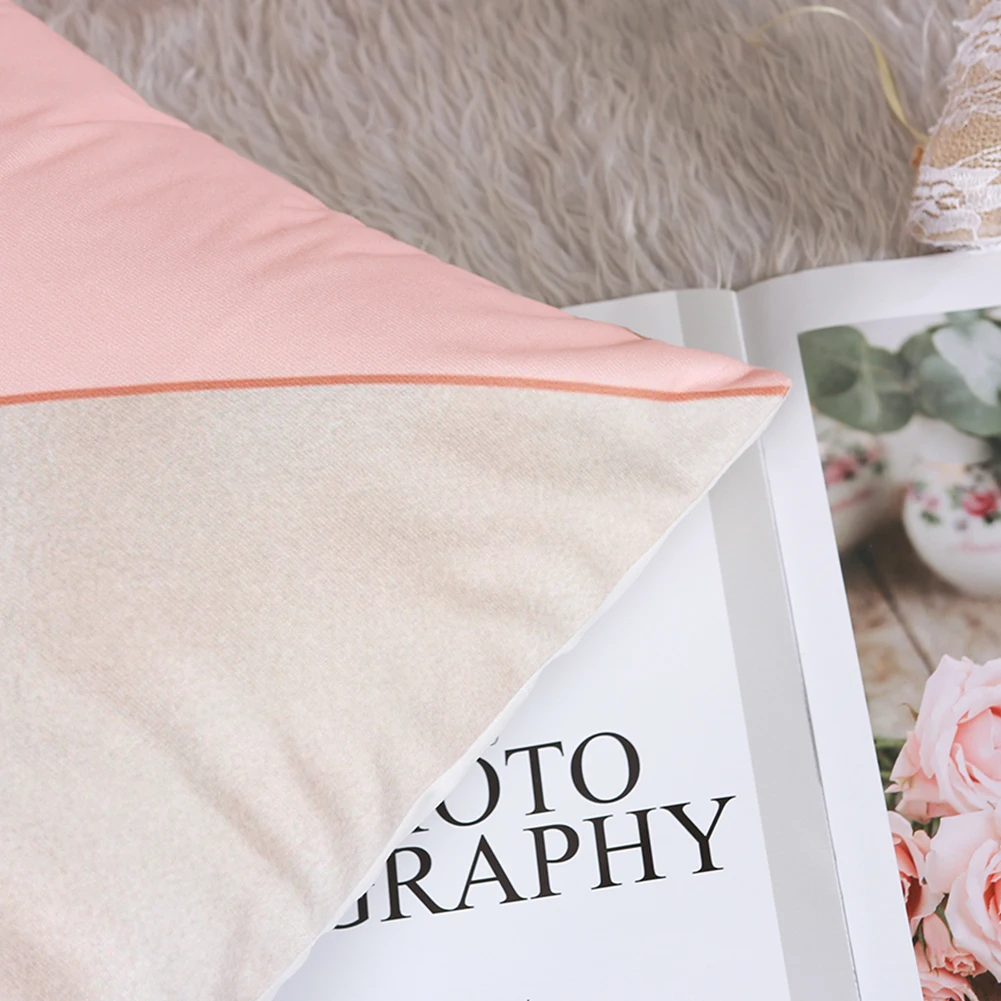 

Short Plush Cushion Cover Pink Rose Gold Square Pillow Cover Throw Cushion Pillow Case Sofa Home Decor Style 2021 45x45cm