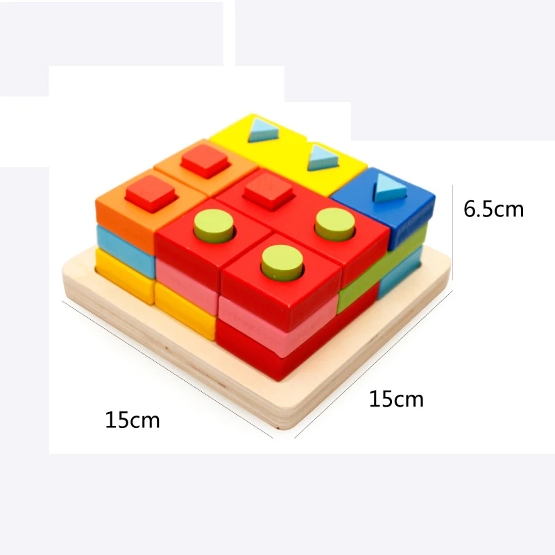 Детские игрушки Геометрические деревянные блоки форма собранная доска