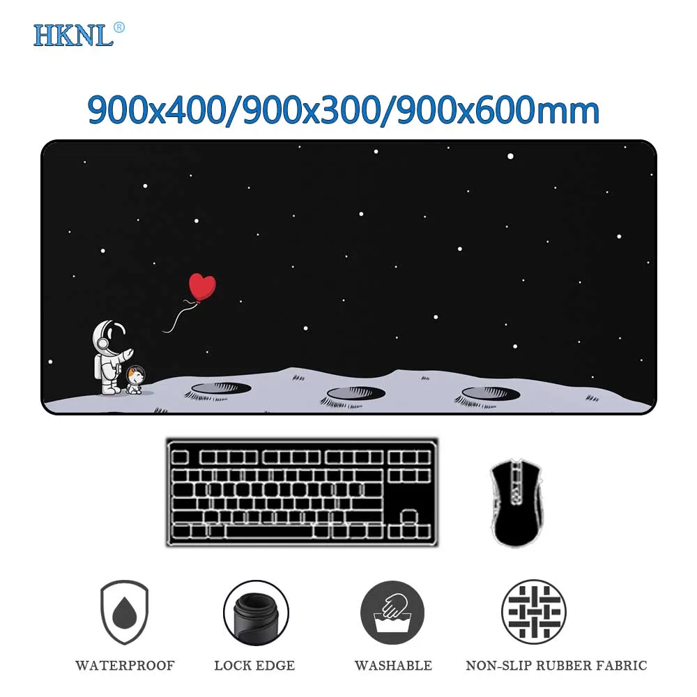 

Spaceman black purple gray powder table mat mouse pad xxl computer pad game accessories carpet desktop large mousepad900x400