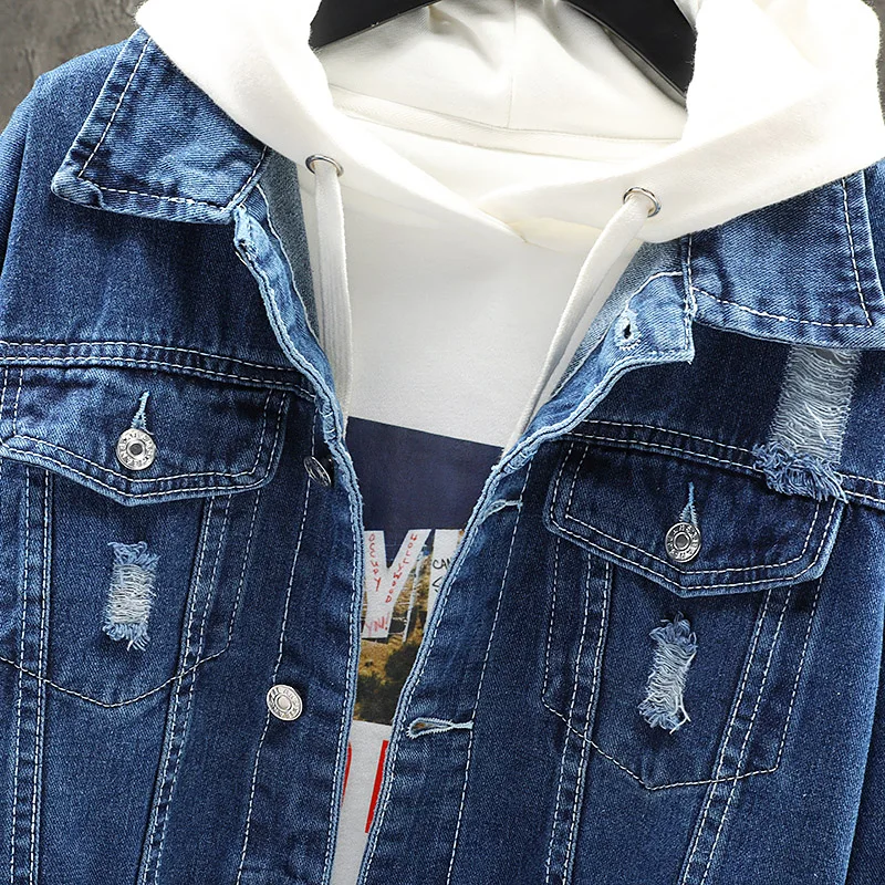 Новинка Осень-зима 2020 мужская куртка в стиле хип-хоп джинсовая модная