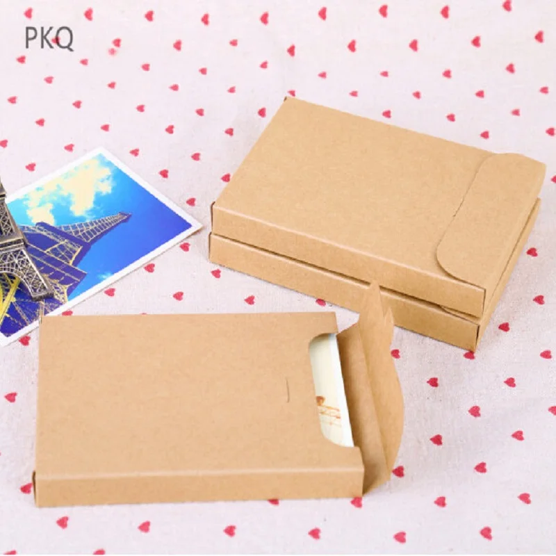 

20 Pcs/lot Kraft Paper Boxes Blank Postcard Box Brown Gift Packaging Box Cardboard Photo Present Boxes 15.5x10.8x1.5cm