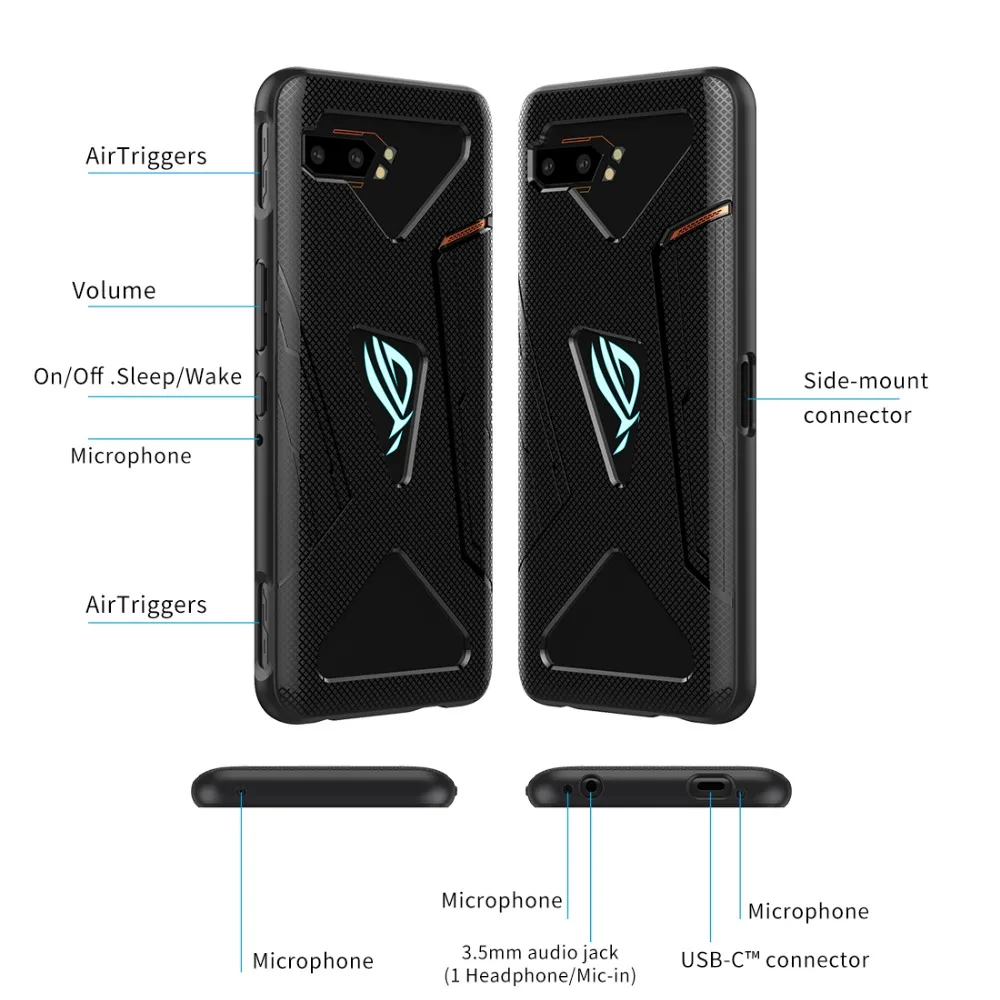 Для Asus ROG Phone II чехол матовый Мягкий силиконовый чехол для телефона Asus ROG Phone 2 Phone2 чехол