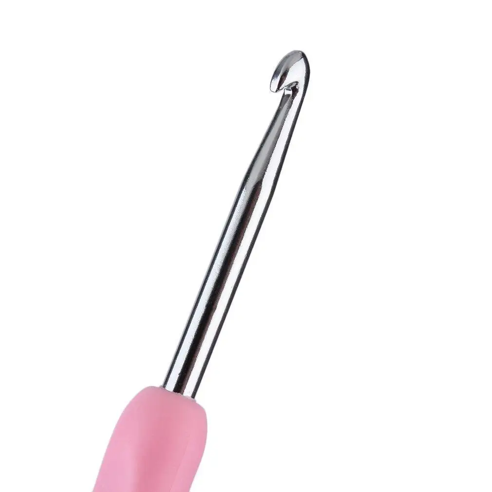 8 размер мягкая пластиковая ручка алюминиевый крючок для вязания крючком набор