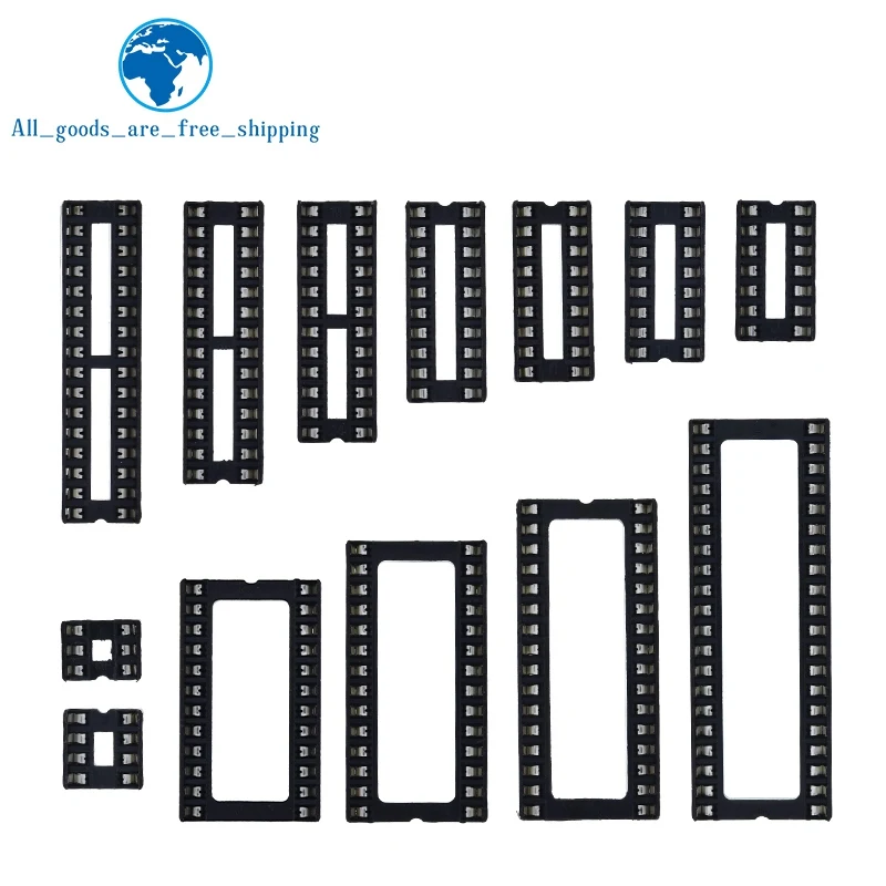 10 шт. IC seat 6P/8 P/14P/16P/18P/20P/24P/28 P DIP IC адаптер, Тип припоя, 28-контактный узкий корпус, стандартное MCU сиденье 24 контакта