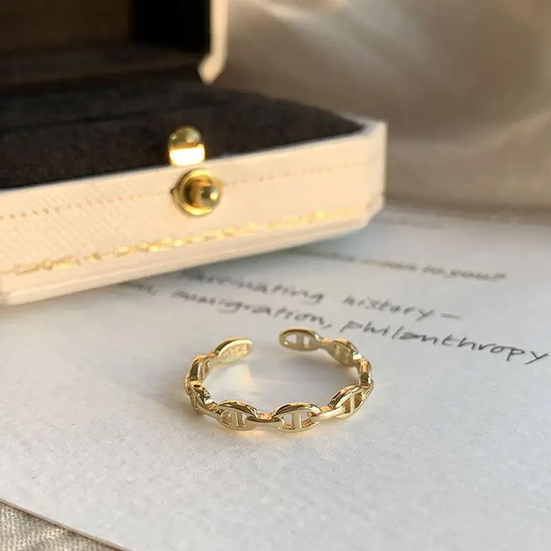 

Dosdos Women's ring love pearl open ring sterling silver Korean edition ring couple wedding rings rings for women gothic