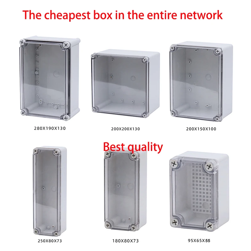IP67 AG Series Transparent Cover Outdoor Waterproof DIY Electrical Junction Box ABS plastic Enclosure Case Distribution box