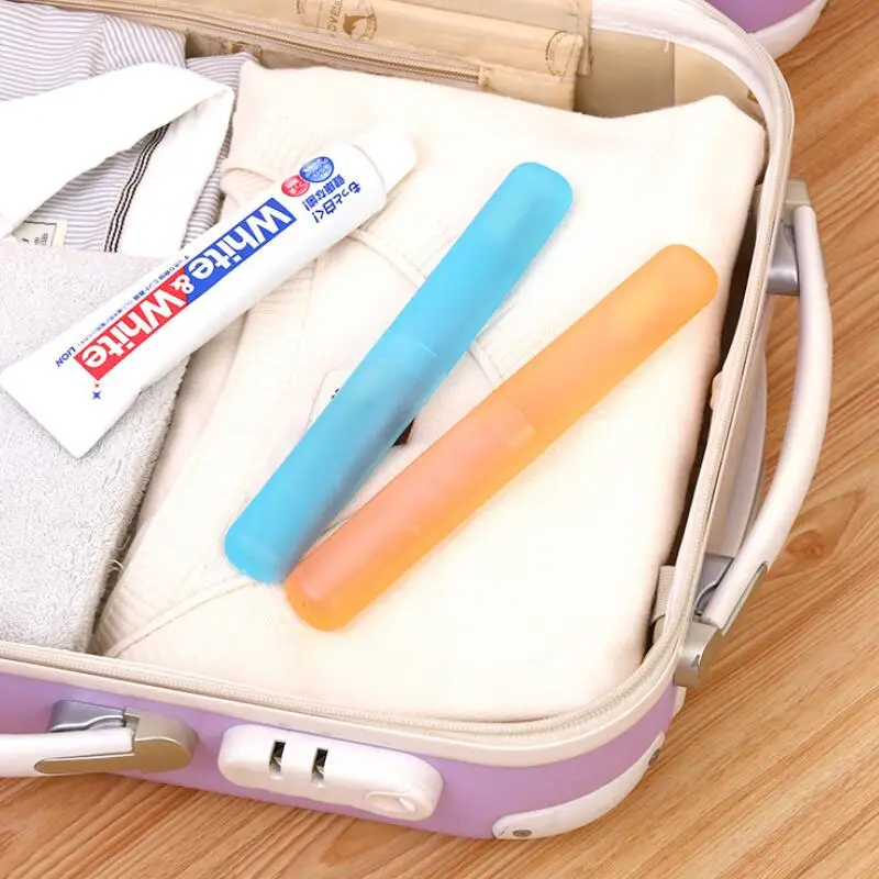

Portable Cartoon pattern Mini Plastic ToothBrush Box Case Traveling Holder Hygiene Teeth Health LX8008