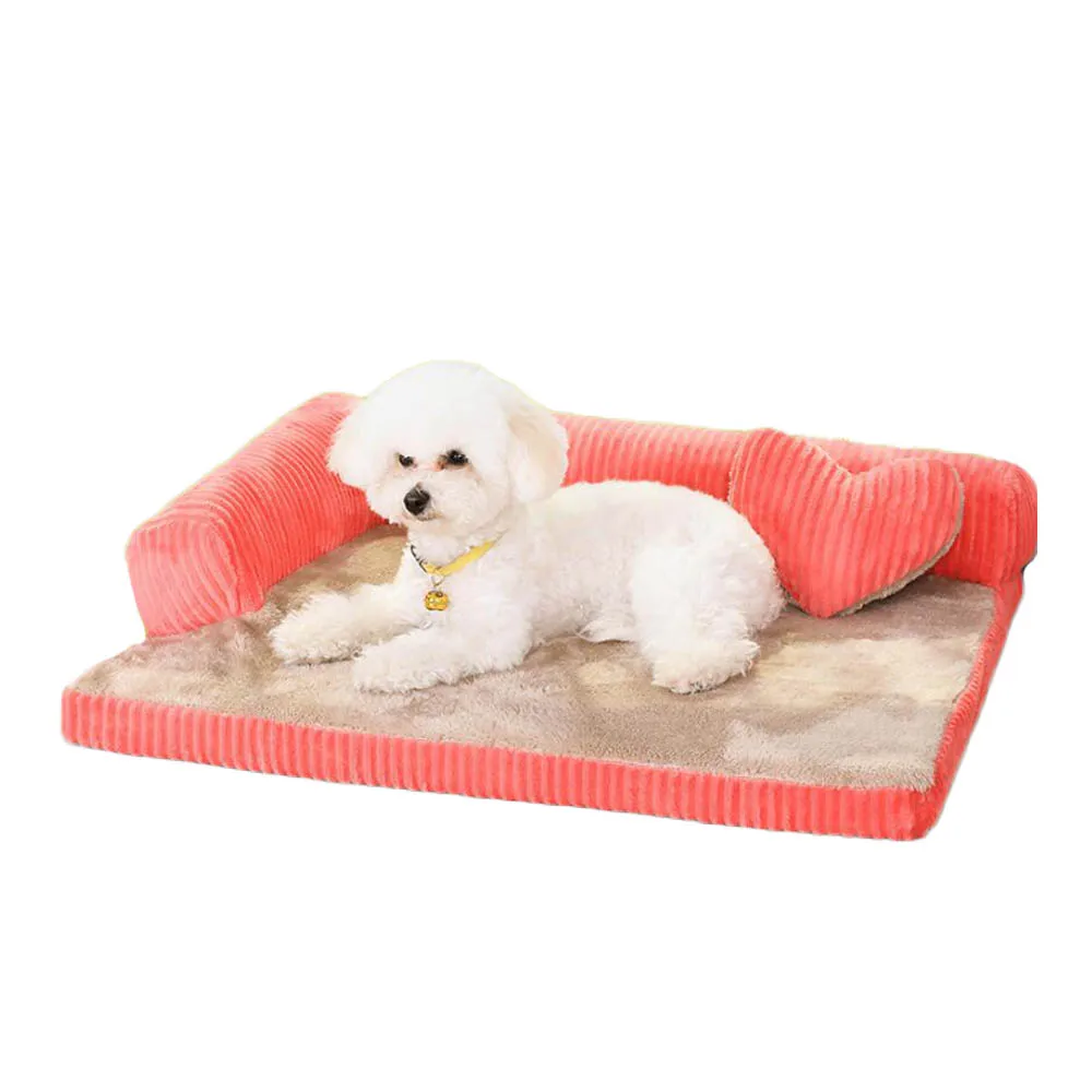 Вельветовая кровать для собак и диван со съемным матрасом уютное гнездо домашних