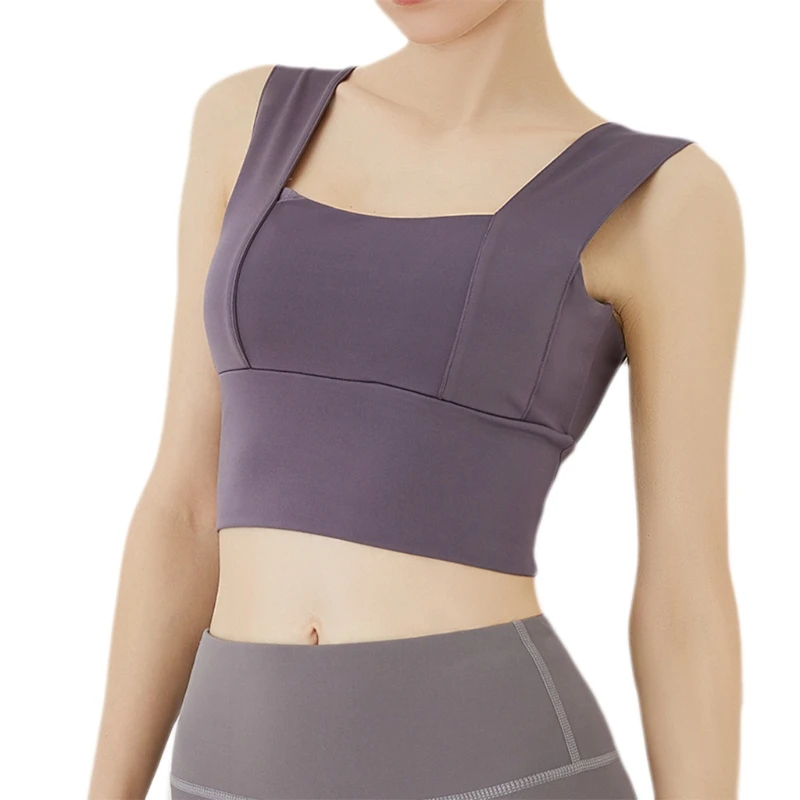 

Women Seamless Workout Sport Yoga Bra Wireless Removable Pads Crop Top Bralette