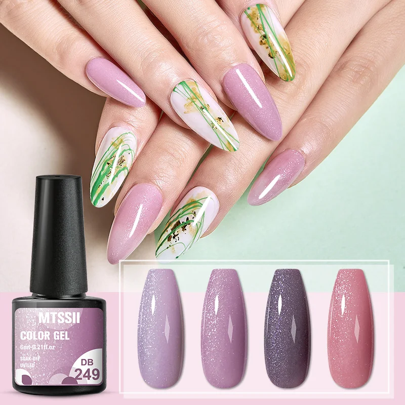 

Mtssii телесный Блестящий Гель-лак для ногтей Vernis Полупостоянный Гибридный Гель-лак отмачиваемый УФ-светодиодный гель для маникюра ногтей