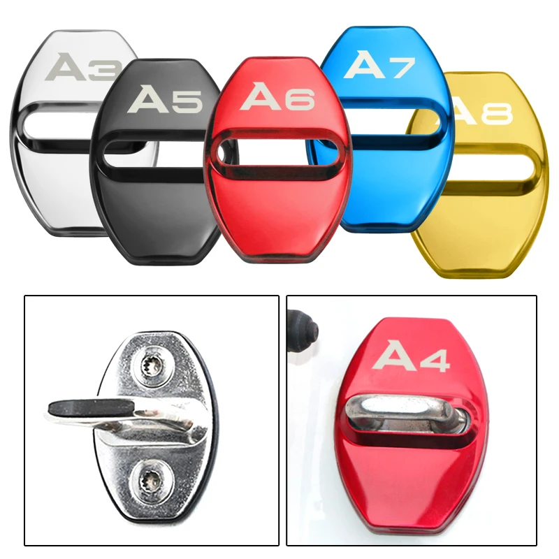 Защитный чехол для замка двери автомобиля 4 шт. Audi A1 A3 A4 A5 A6 A7 A8 Q3 Q5 Q7 S8 TT
