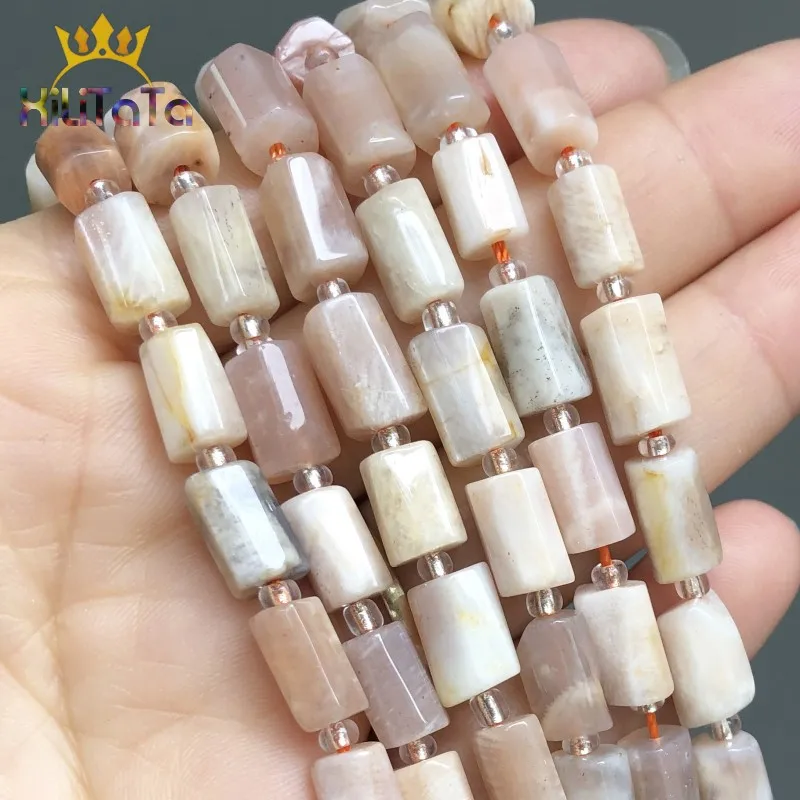Бусины из натурального ограненного камня цилиндрическая форма драгоценные