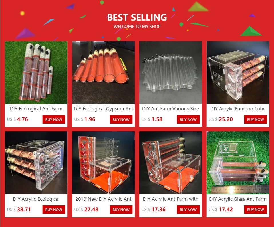 DIY экологическая муравьиная ферма бамбуковая пробирка Муравьиное гнездо различные размеры трубы муравьиный дом для домашнего животного муравьиная мастерская королева муравьиная домашняя