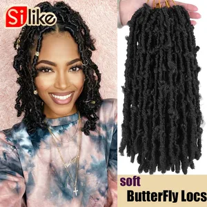 Плетеные волосы ручной работы из синтетических волос, 14 дюймов, для чернокожих женщин