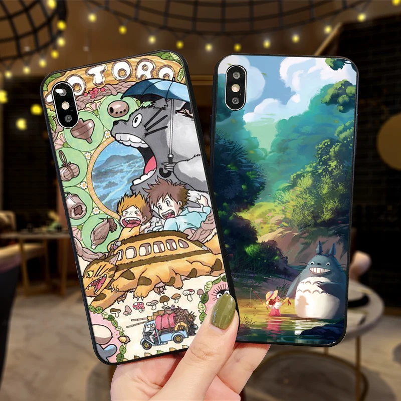Прекрасный мягкий ТПУ чехол Тоторо для Apple IPhone X XR XS MAX 5 5S 5C SE 6 S 7 8 Plus ipod touch