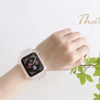 strap for apple watch 6 5 band 40mm 44mm iwatch serie 456se transparent tpu silicone bracelet iwatch bands 42mm 38mm
