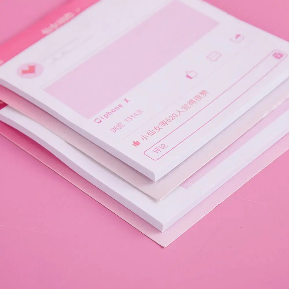 30 листов милые Стикеры розовый романтический блокнот для записей декоративные