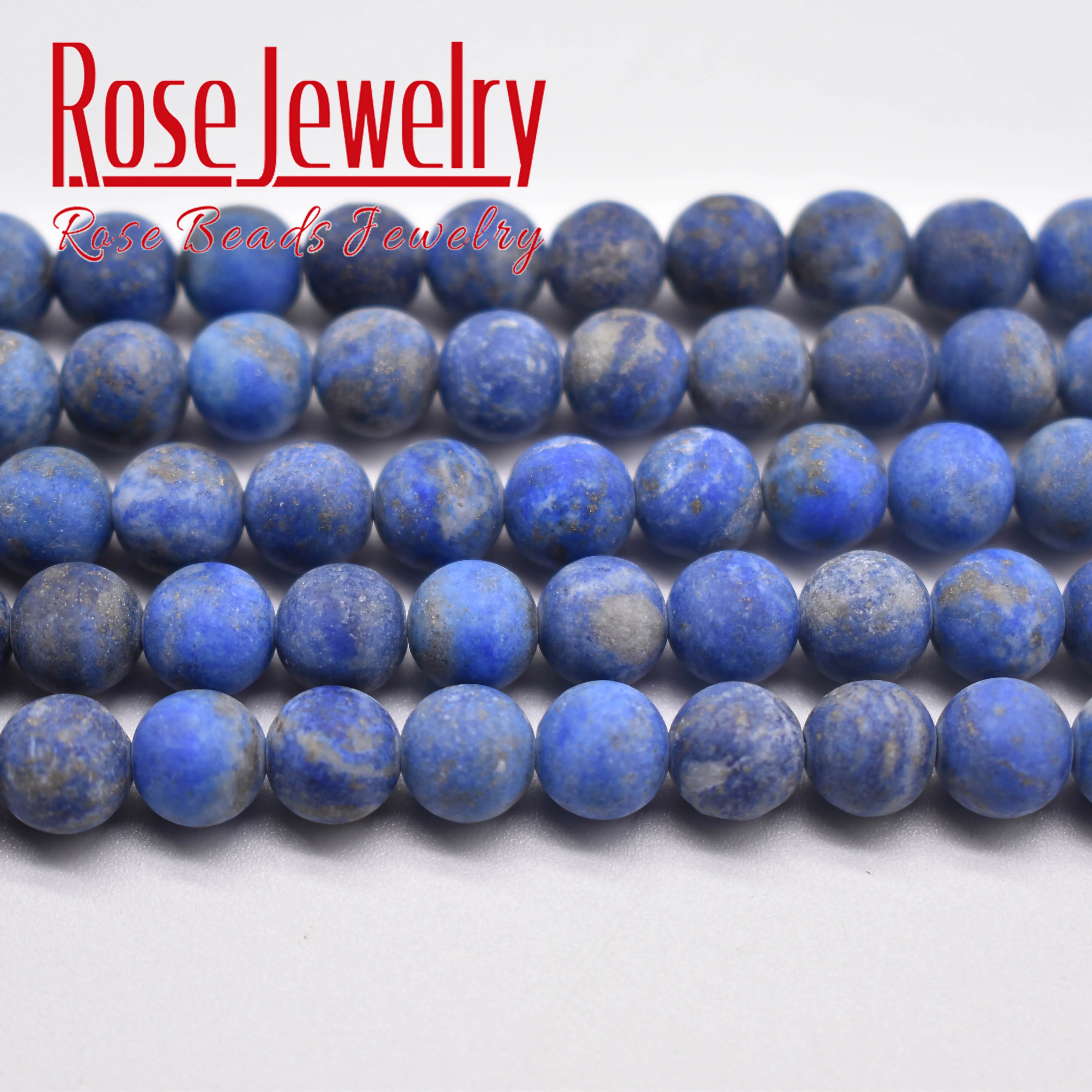 

Matte Natural Lapis Lazuli Beads Dull Polish Stone Round Loose Beads For Jewelry Making DIY Bracelets Necklace 4 6 8 10 12mm 15"
