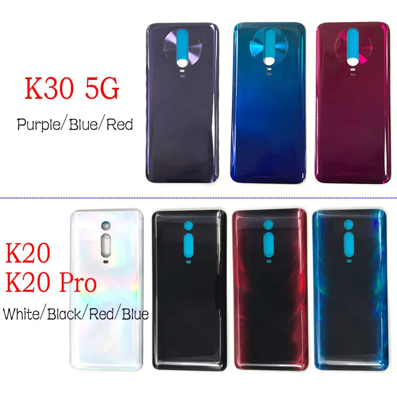

Back Glass Rear Cover For Xiaomi Redmi K20 Pro K30 5G Battery Door Housing Battery back cover With LOGO
