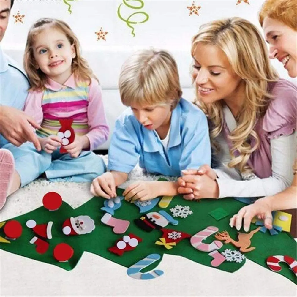 B-Kids DIY войлочные Рождественские елки новогодние подарки для детей игрушки двери