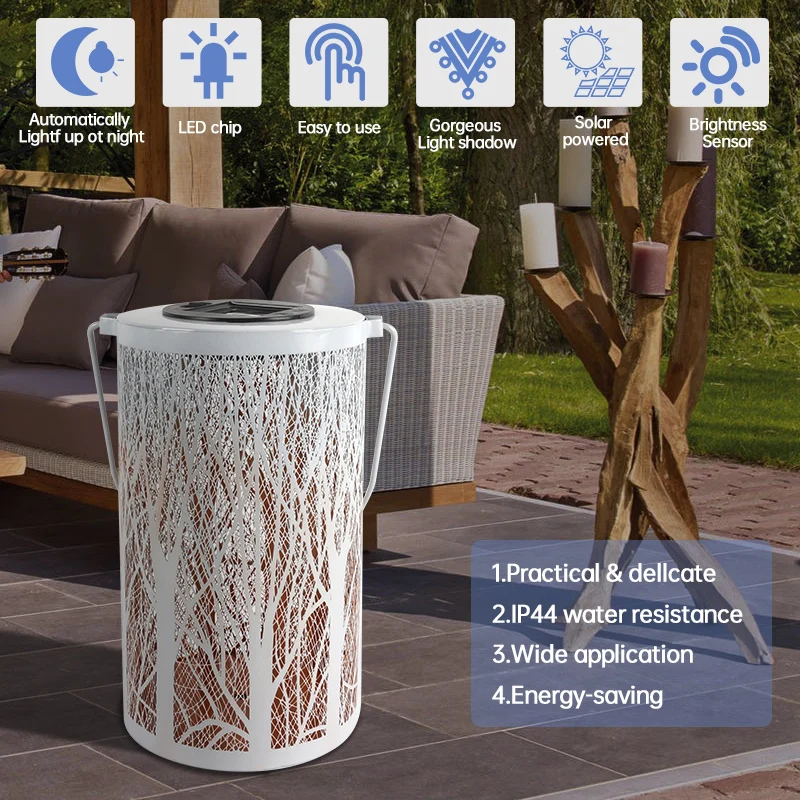 Светодиодный уличный проекционный светильник на солнечной батарее в стиле ретро