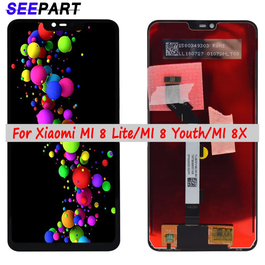 

Новый ЖК-дисплей 6,26 дюйма для XiaoMi Mi 8 lite mi8 Youth, ЖК-дисплей и сенсорный экран mi8x mi 8x, дигитайзер в сборе для замены xiaomi 8 lite
