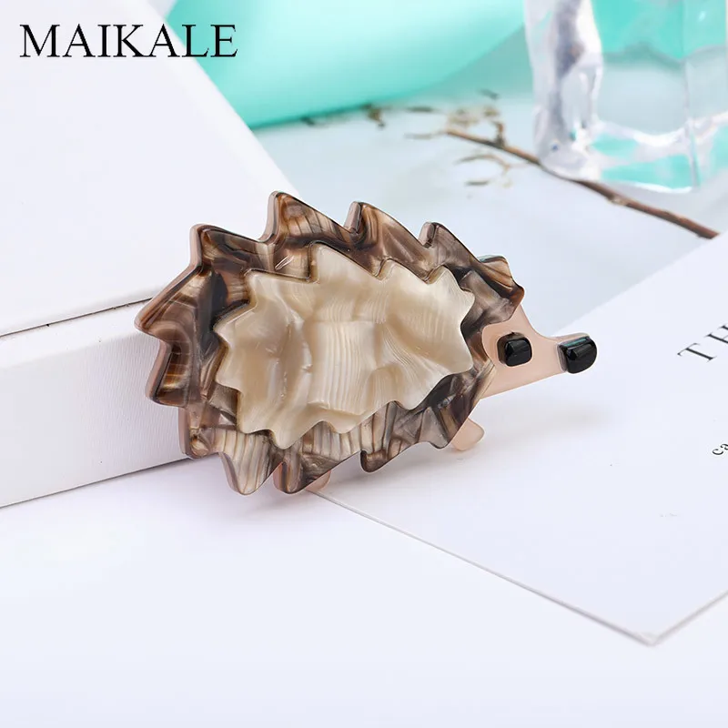 Женская акриловая брошь MAIKALE модная ацетатная для шарфа из смолы Ёжик булавки